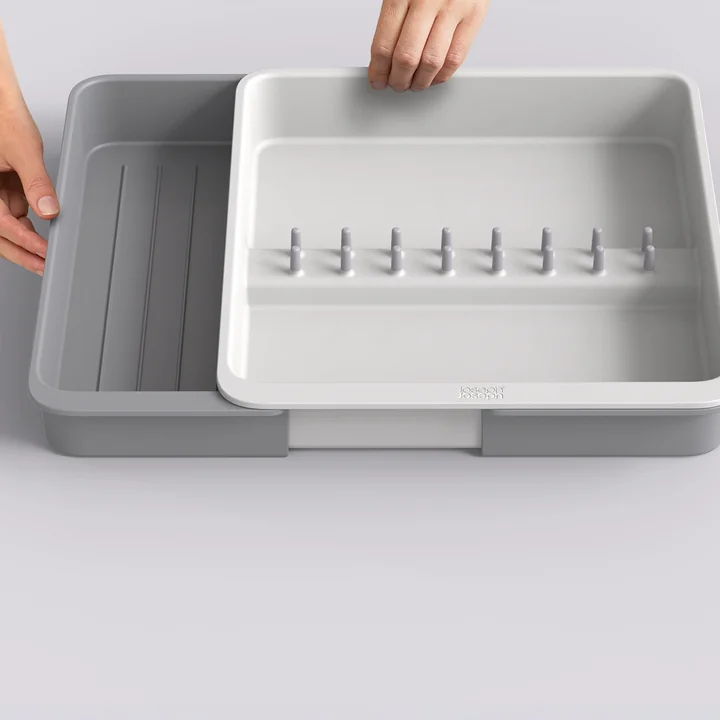 Joseph Joseph - DrawerStore Ausziehbarer Organizer (4-Fächer), light stone