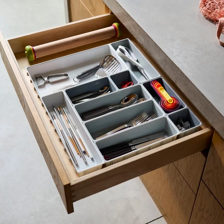 Joseph Joseph - Blox Schubladen Organizer Set 10-teilig, light stone