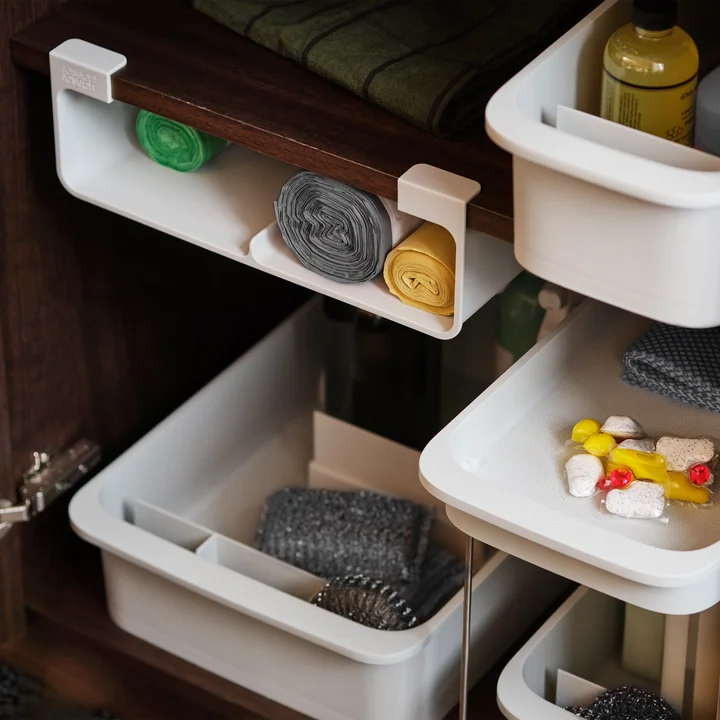 Joseph Joseph - CupboardStore Organizer für Regalunterseite, large, light stone