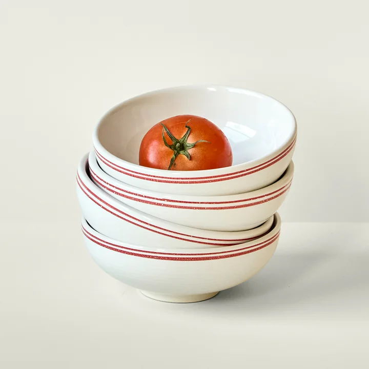 Nicolas Vahé - Bistro Schüssel Ø15,5 cm, rot / weiss 