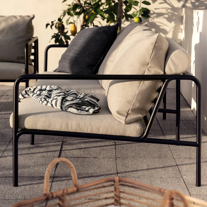 HOUE - AVON Sofa 2-Sitzer, schwarz / ash