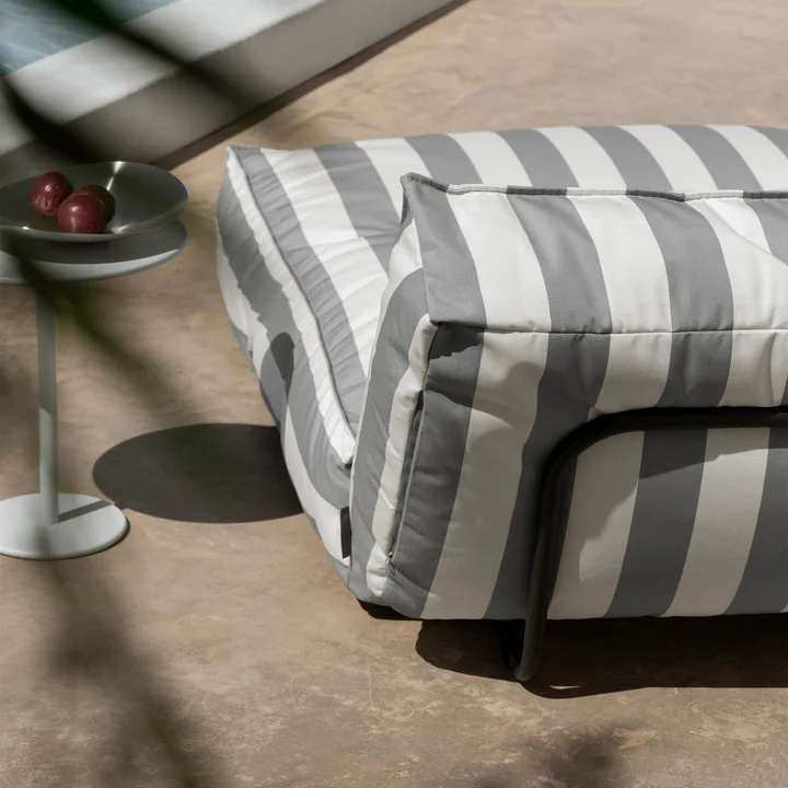 Blomus - Stay Outdoor-Bett, 120 x 190 cm, lily white / elephant skin