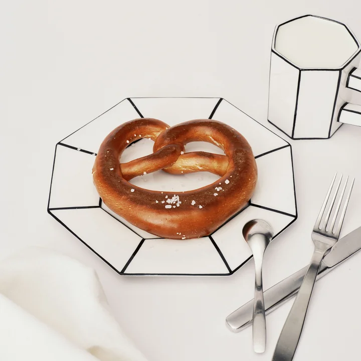 Serax - Carte Blanche Dessert Teller, weiss / schwarz