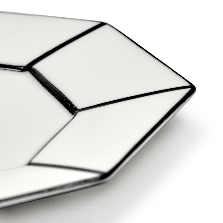 Serax - Carte Blanche Dessert Teller, weiss / schwarz