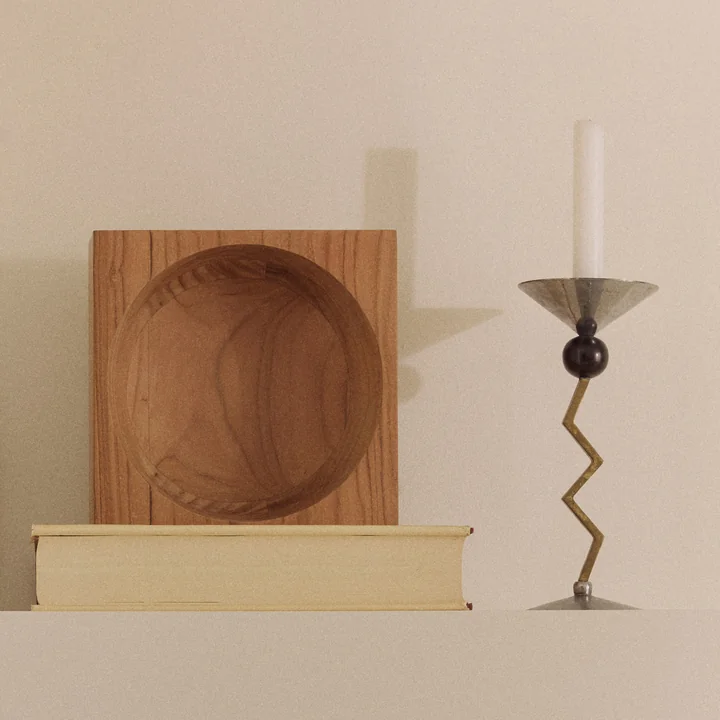 HKliving - Teak cube Schale, medium, Teakholz