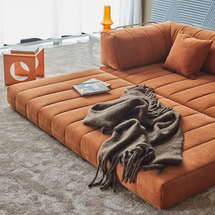 Innovation Living - Cozypad Schlafsofa, rust-orange-Stoff-412-Esina