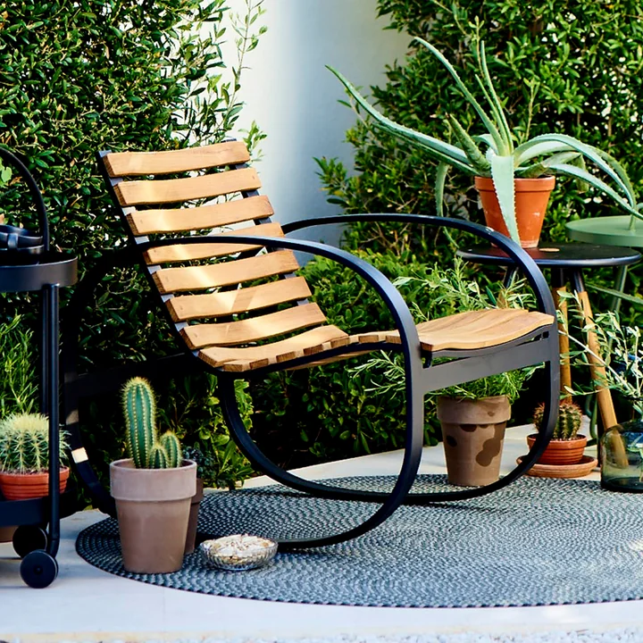 Cane-line - Parc Schaukelstuhl Outdoor, lava grey