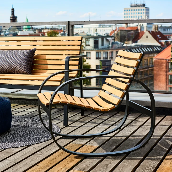 Cane-line - Parc Schaukelstuhl Outdoor, lava grey