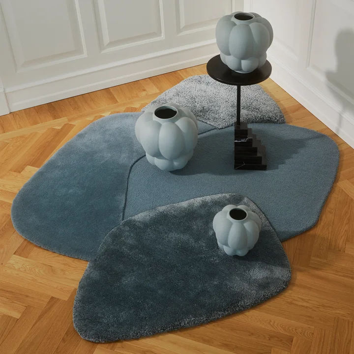 AYTM - Mola Teppich, 140 x 195 cm, dusty blue