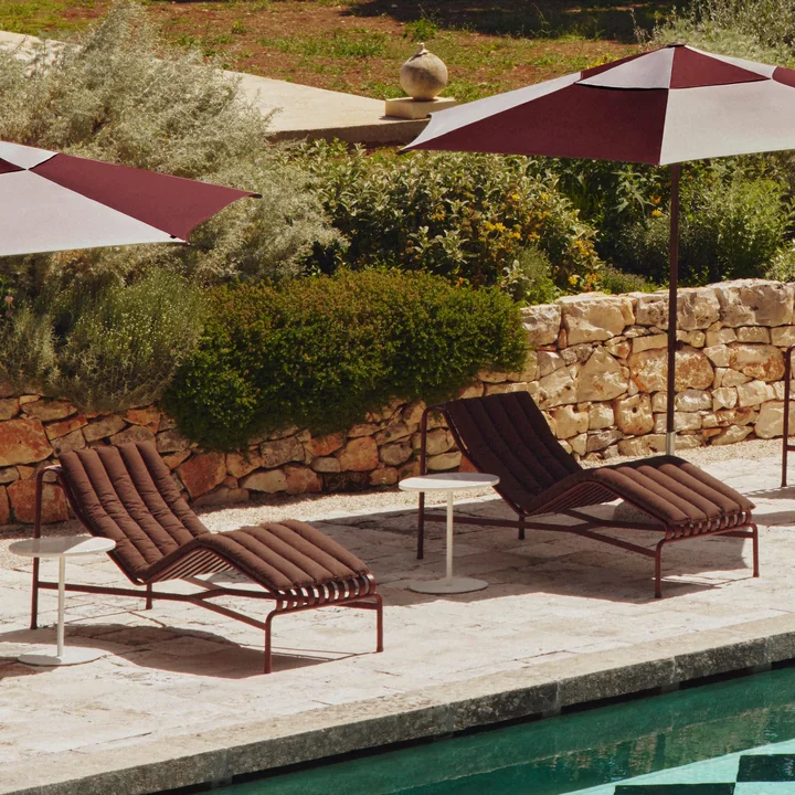 HAY - Palissade Soft Quilted Cushion, für Chaise Longue, iron red