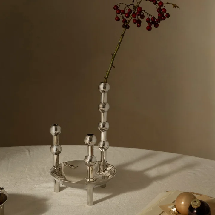 Stoff Nagel - Vase, Chrom
