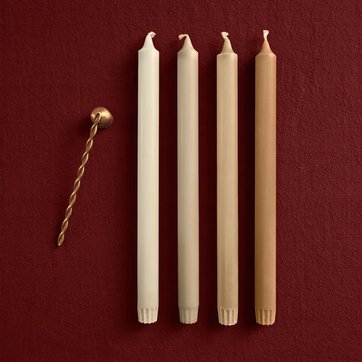 Ferm Living - Pure Stabkerzen, Faded (4er-Set)