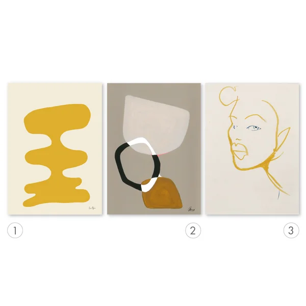 Poster in Beige- und Brauntönen kombinieren