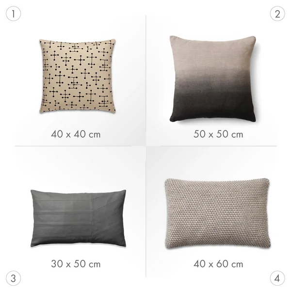 Design-Kissen: die passende Grösse und Form