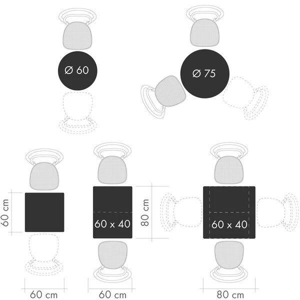 Bistrotische: Formen und Sitzplätze