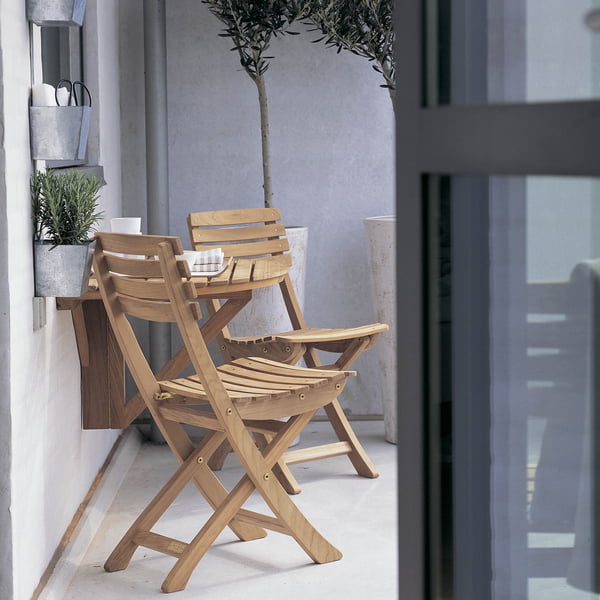 Design auf kleinstem Raum: Skagerak Vendia Tisch und Stühle