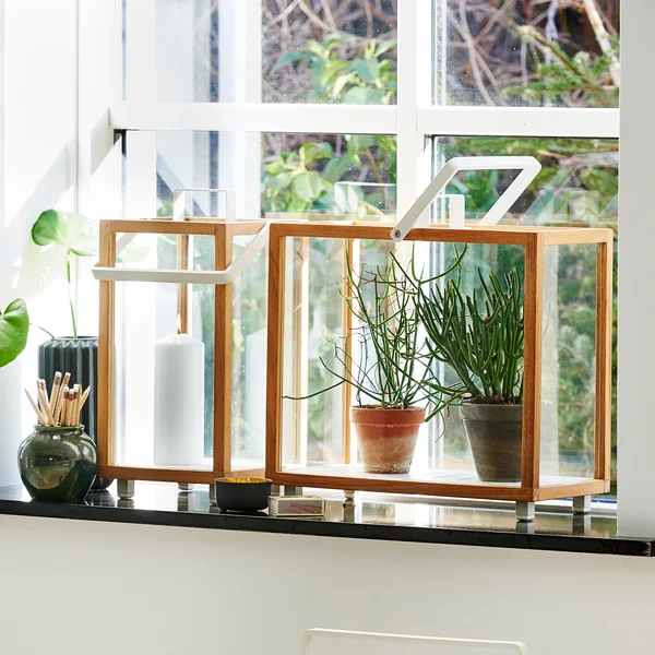 Lighthouse Laterne von Cane-line in Teak / weiss