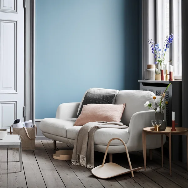 Basket und Origami Aufbewahrungskorb und Lune Sofa von Fritz Hansen