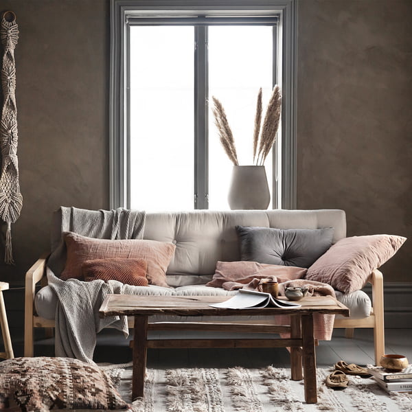 Grab Sofa in Natur / beige (747) von Karup Design im Wohnzimmer