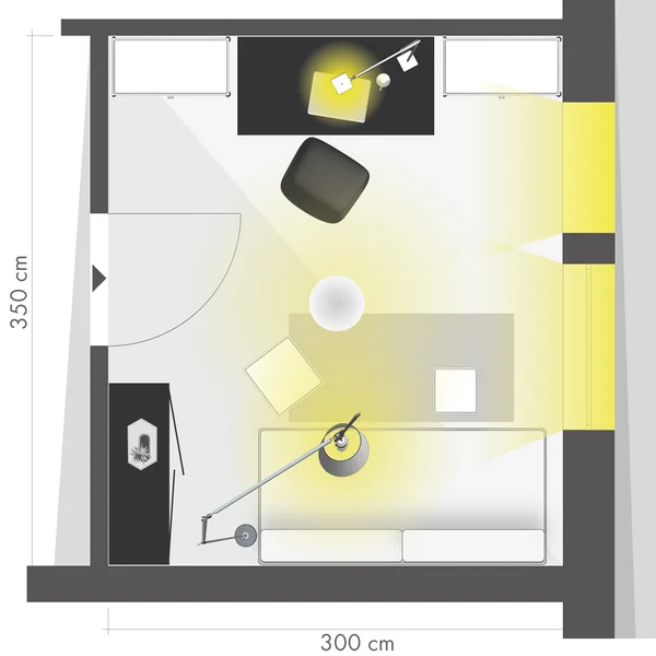 Schreibtisch-Beleuchtung - Planung