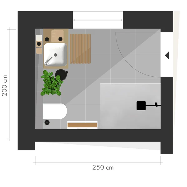 Kleines Bad mit Dusche gestalten