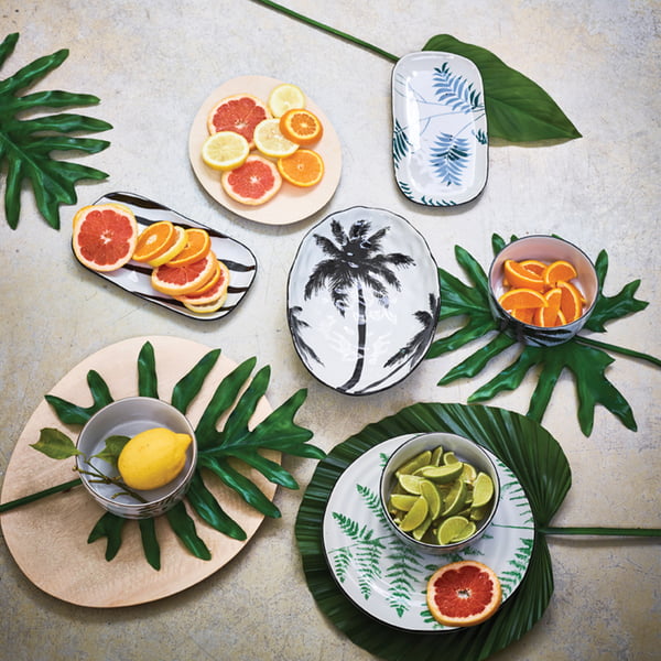 Die Bold & Basic Keramik Schale von HKliving versprüht tropisches Flair