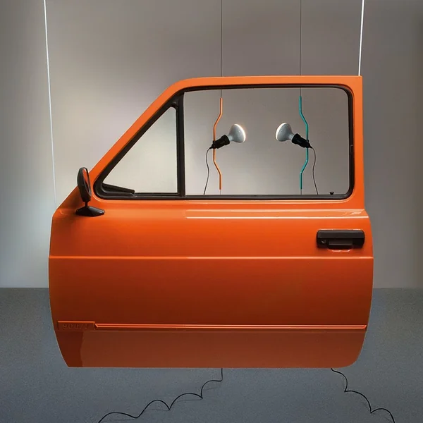 Flos - Parentesi Deckenstrahler, türkis und orange