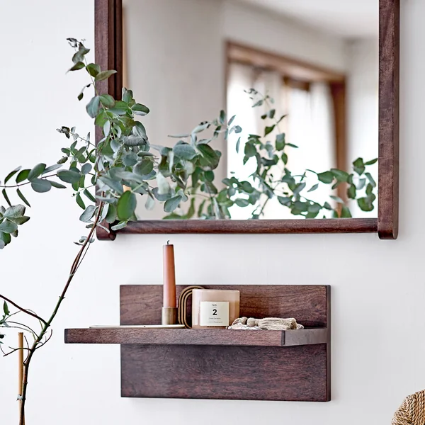 Ebbi Wandspiegel, 49 x 83 cm von Bloomingville in braun