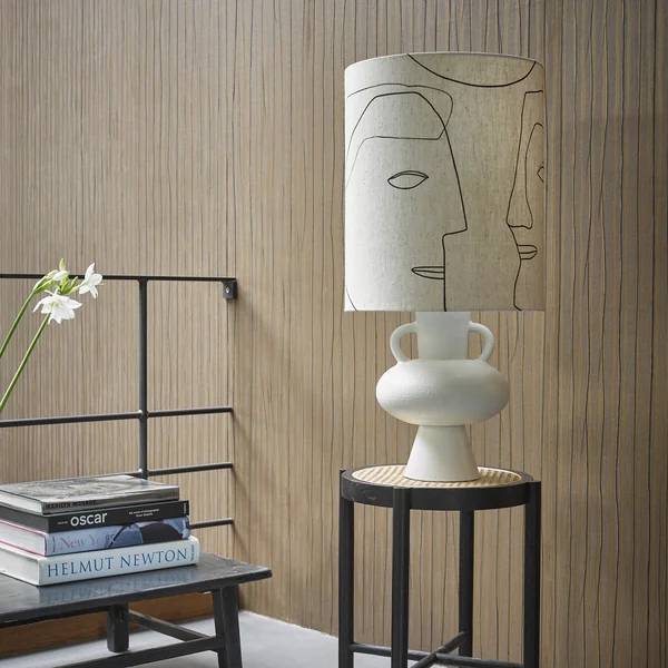 Tischleuchtenfuss aus Steinzeug mit Griffen und Schirm von HKliving