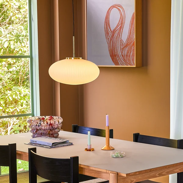 Hübsch Interior - Serene Pendelleuchte Ø 40 cm, weiss