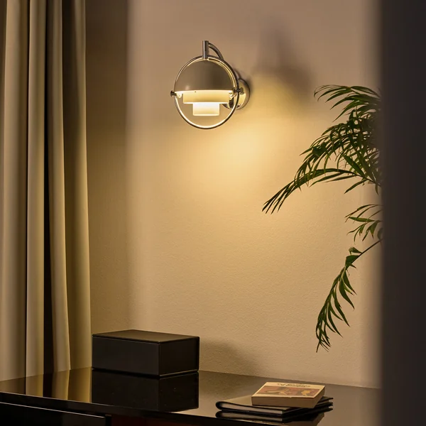 Gubi - Multi-Lite Wandleuchte, Chrom / weiss semi matt